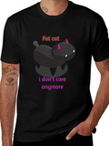 Fat Cat Graphic Tee - Unisex Black T-Shirt