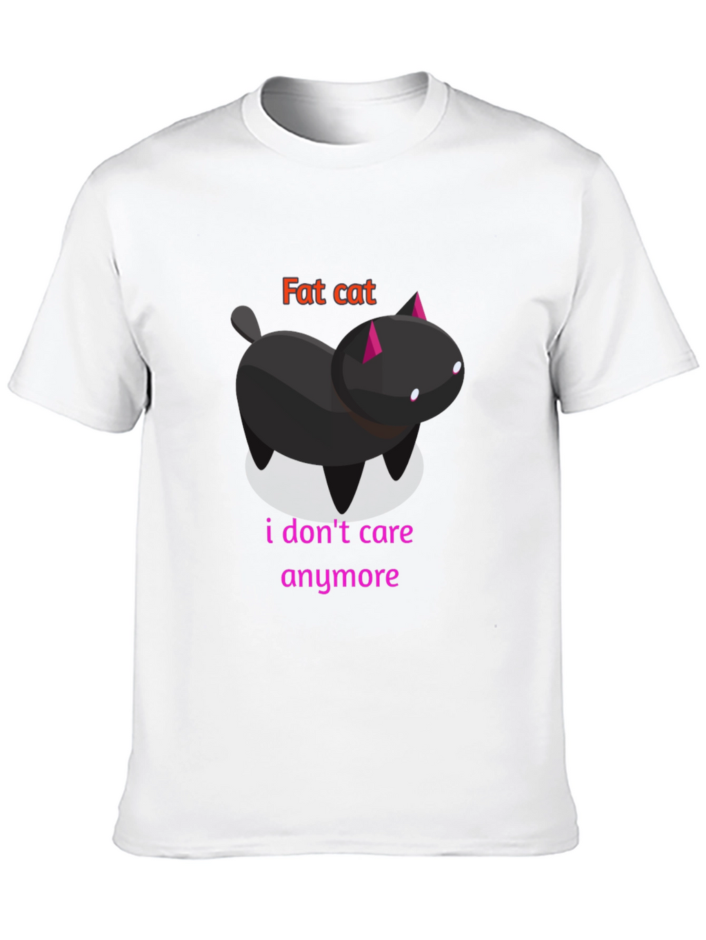 Fat Cat Graphic Tee - Unisex Black T-Shirt