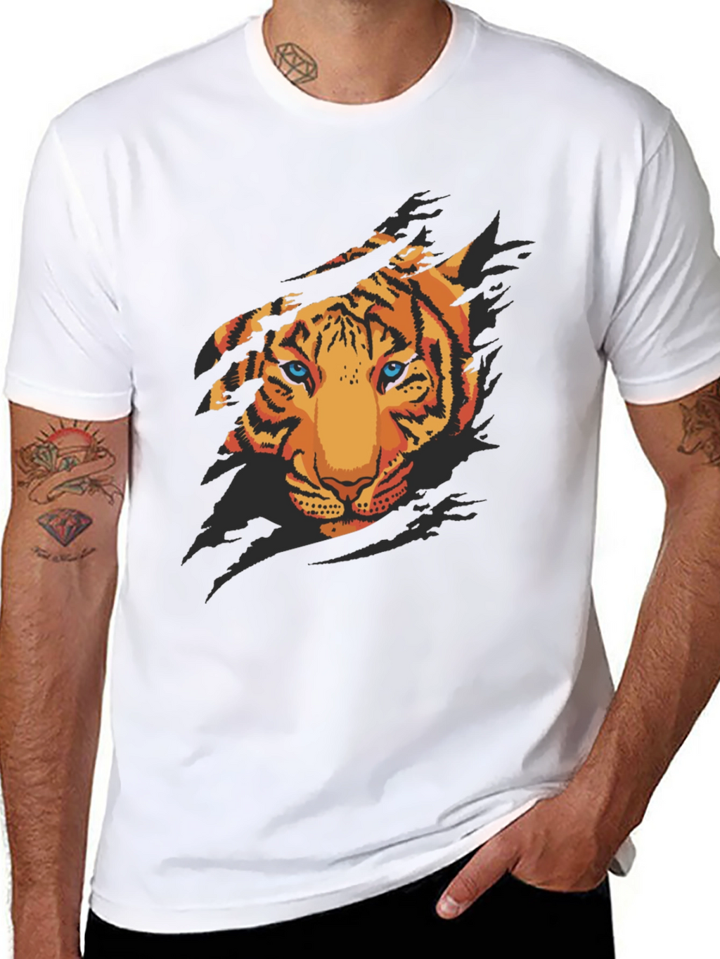 Tiger Graphic Black T-Shirt - Fierce Style