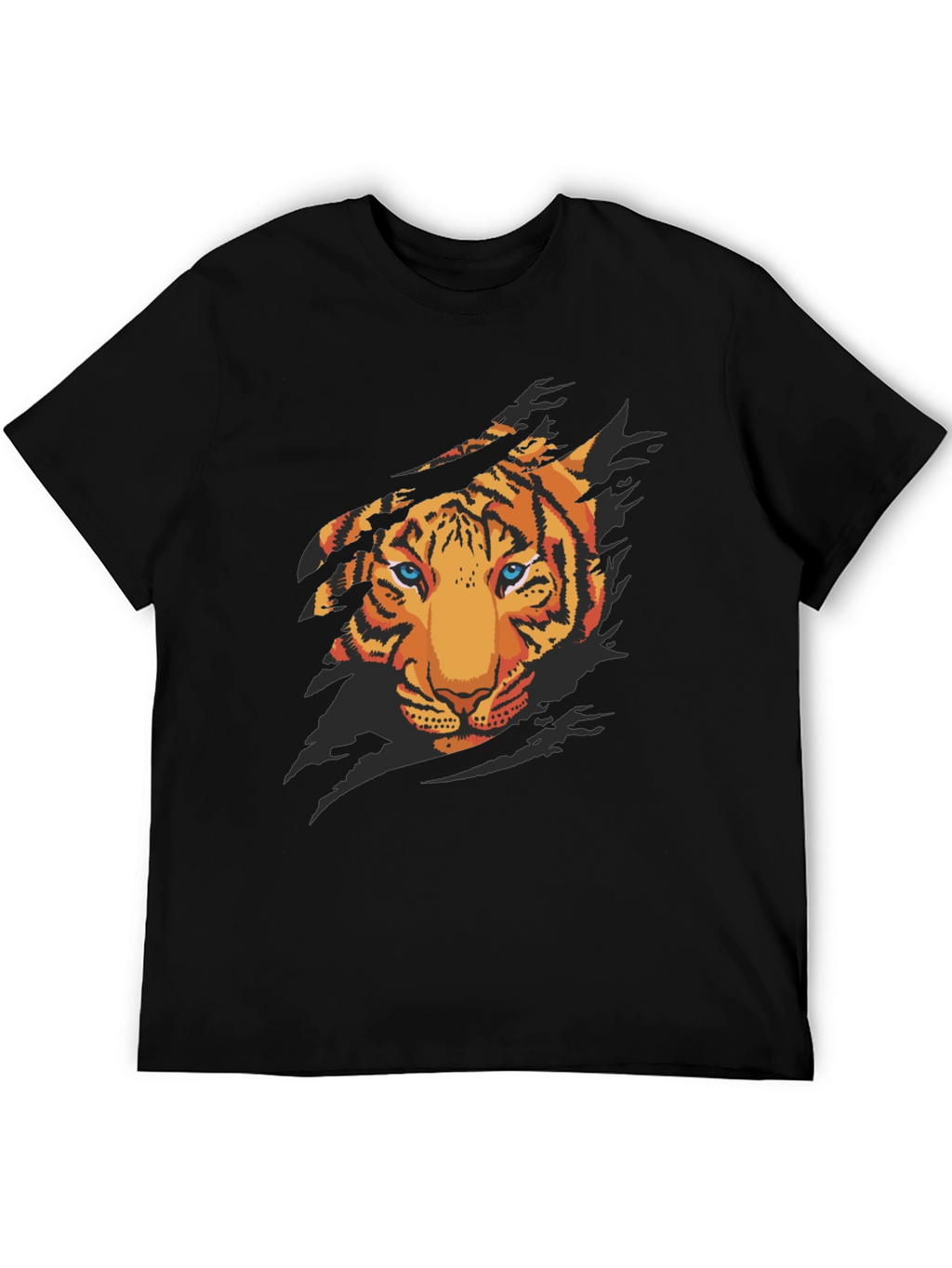 Tiger Graphic Black T-Shirt - Fierce Style