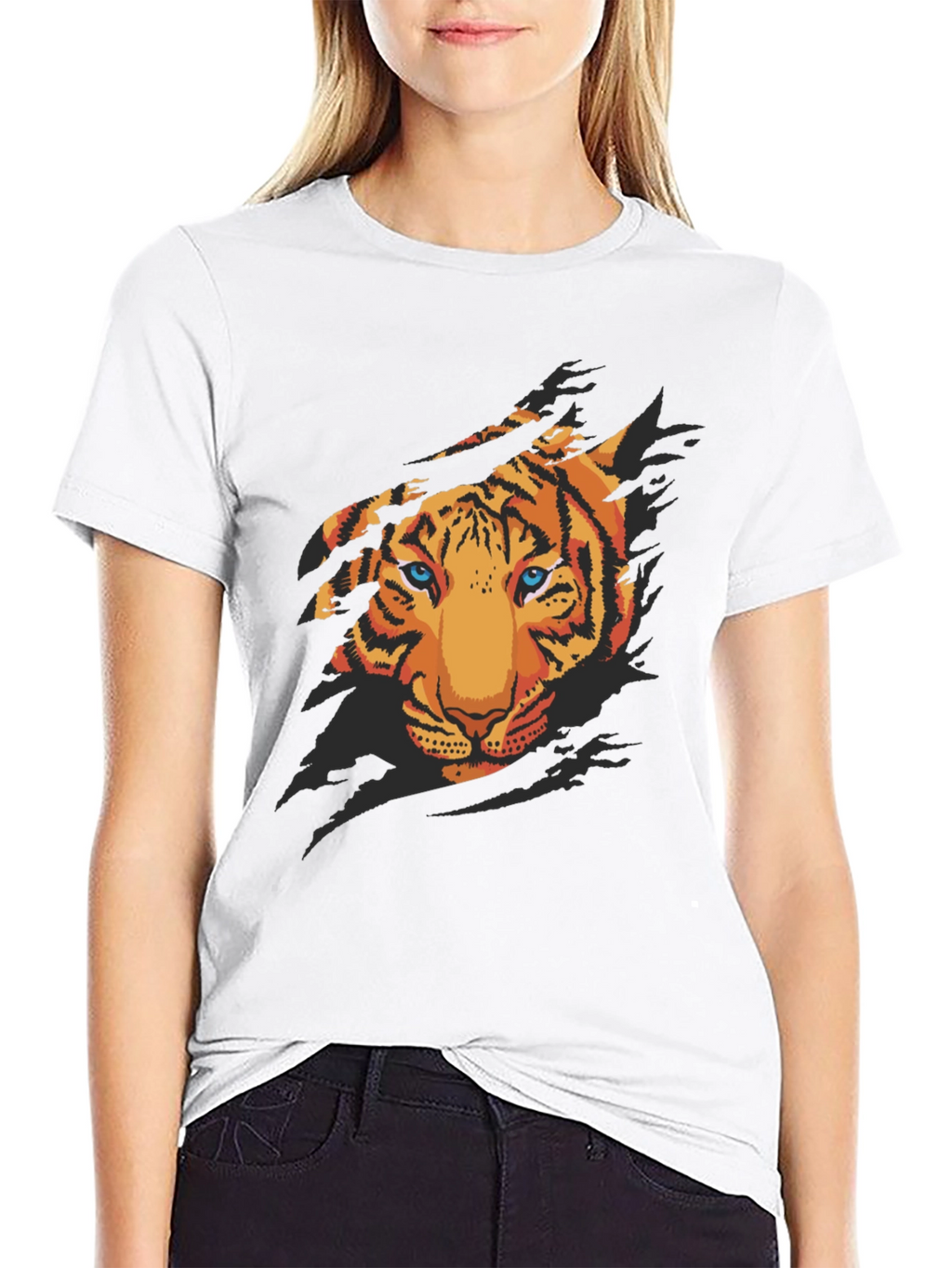 Tiger Graphic Black T-Shirt - Fierce Style