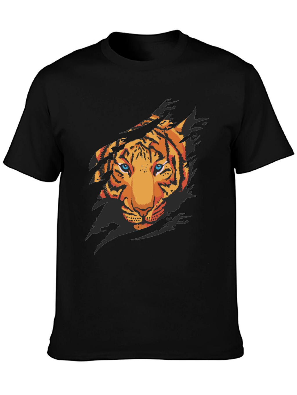 Tiger Graphic Black T-Shirt - Fierce Style