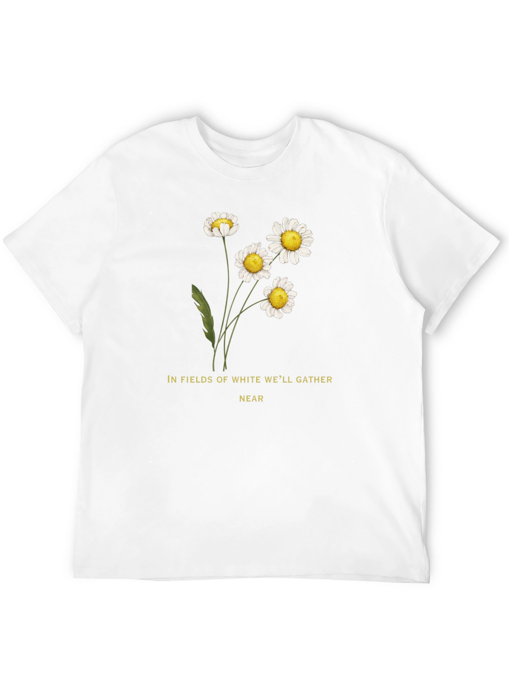 Daisies Graphic Tee - In Fields of White