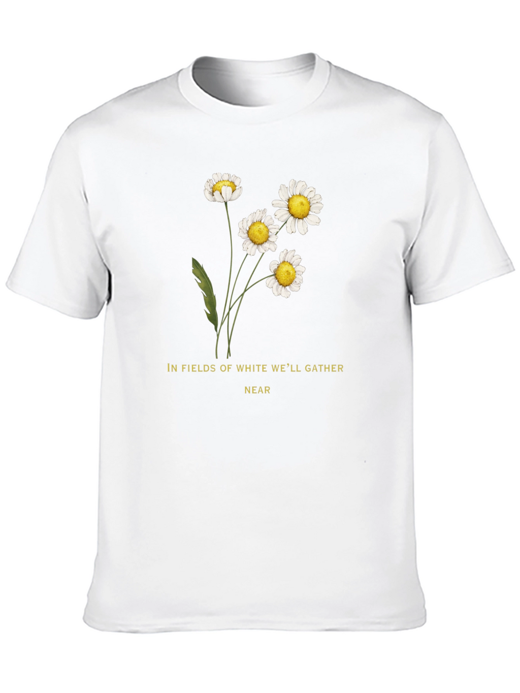 Daisies Graphic Tee - In Fields of White