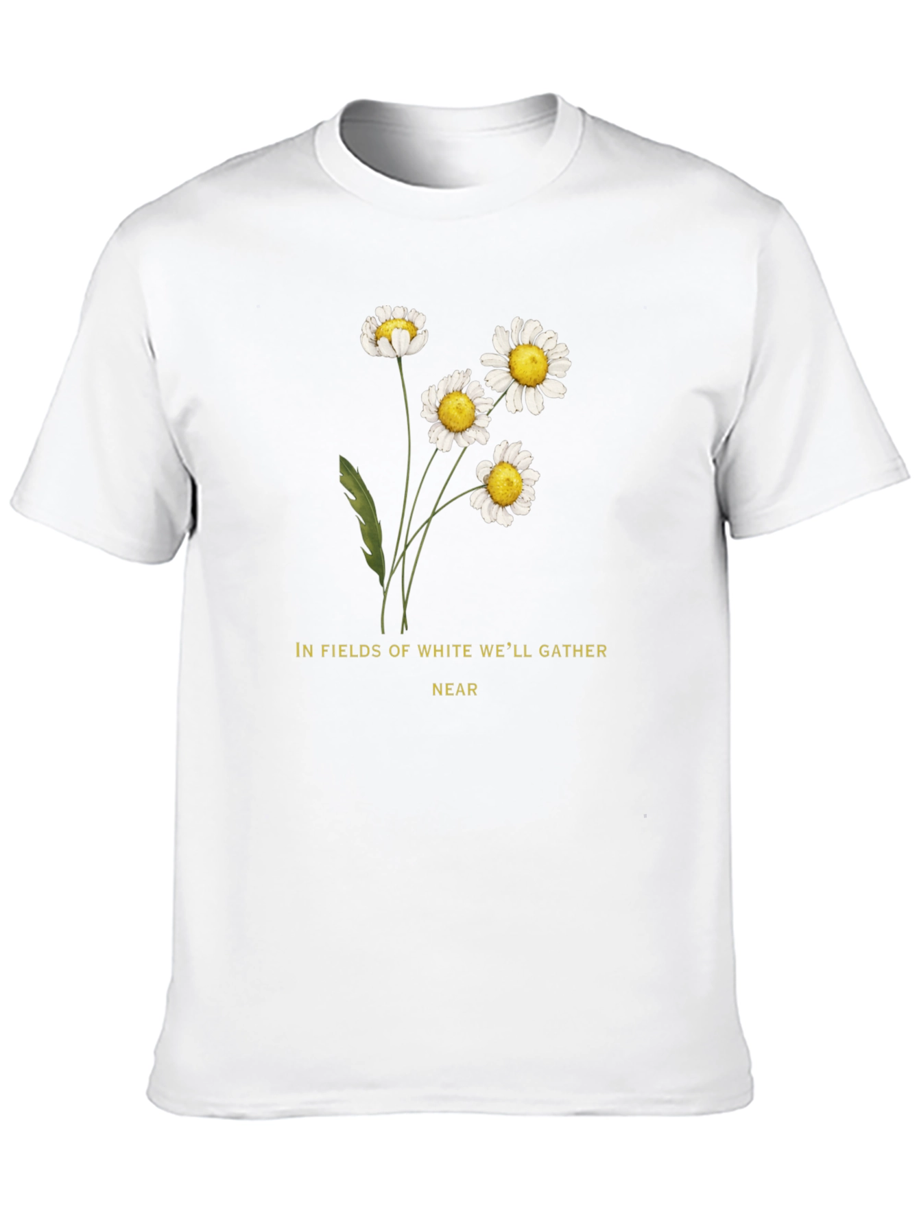 Daisies Graphic Tee - In Fields of White