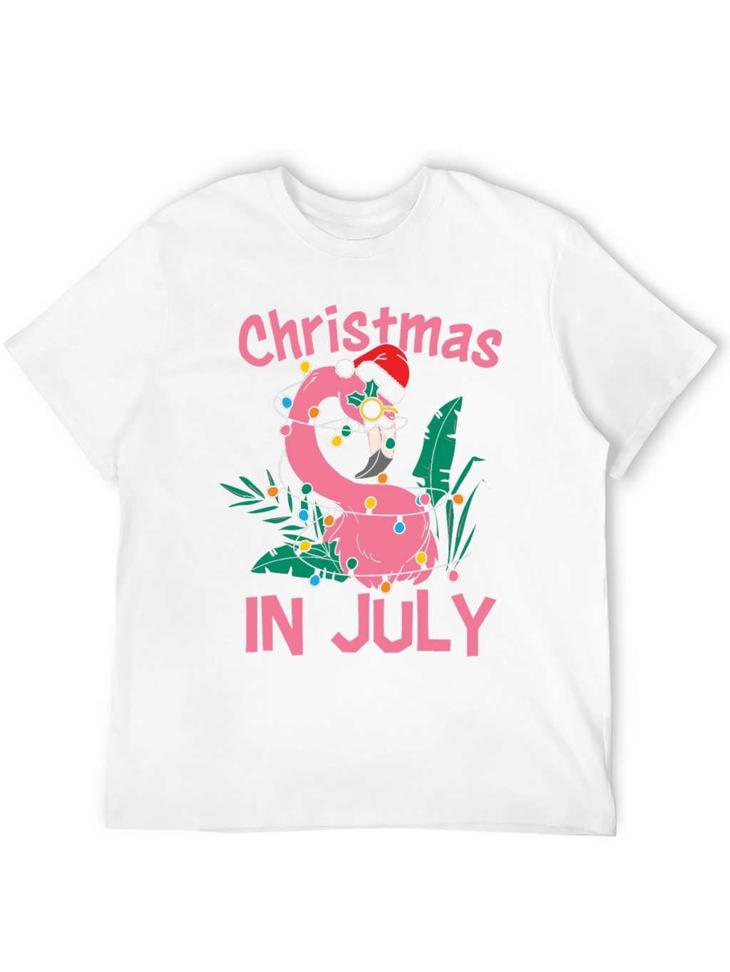 Christmas in July Flamingo T-Shirt