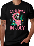 Christmas in July Flamingo T-Shirt