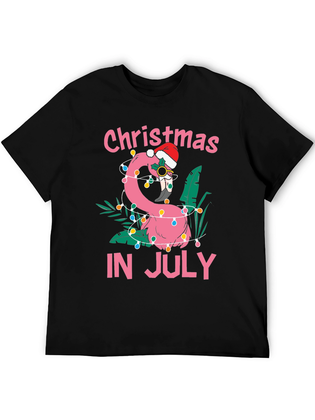 Christmas in July Flamingo T-Shirt