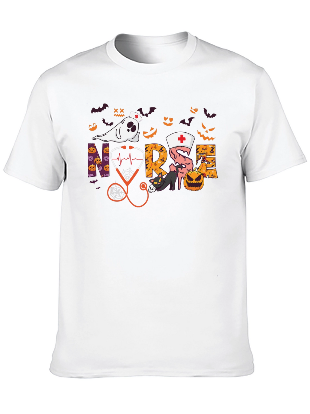Halloween Nurse Graphic T-Shirt