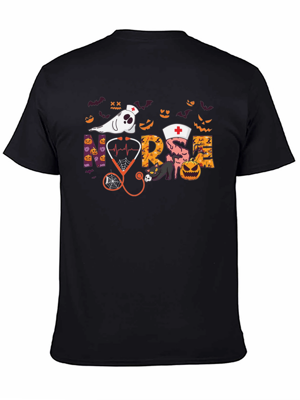 Halloween Nurse Graphic T-Shirt