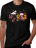 Halloween Nurse Graphic T-Shirt