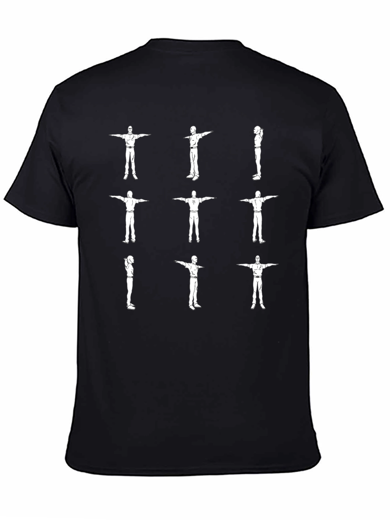 T-Pose Mens Graphic Tee - Black
