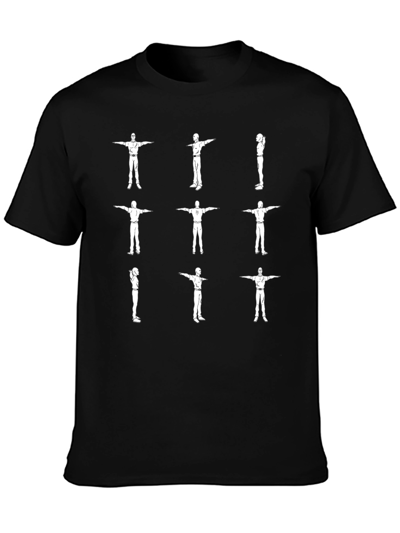 T-Pose Mens Graphic Tee - Black