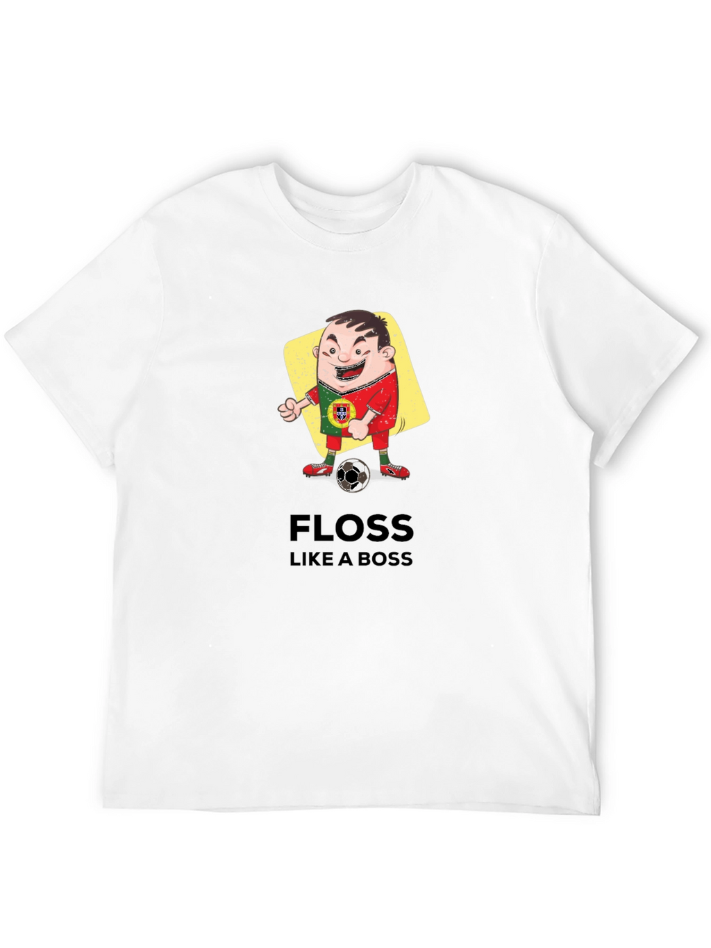 Portugal Soccer Floss Like a Boss Black T-Shirt