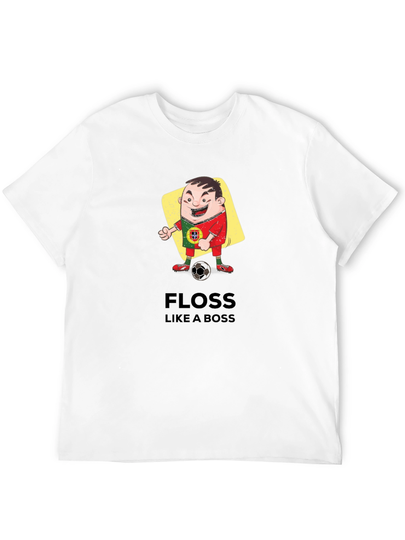 Portugal Soccer Floss Like a Boss Black T-Shirt