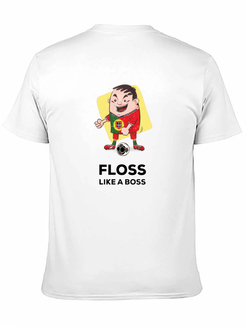 Portugal Soccer Floss Like a Boss Black T-Shirt