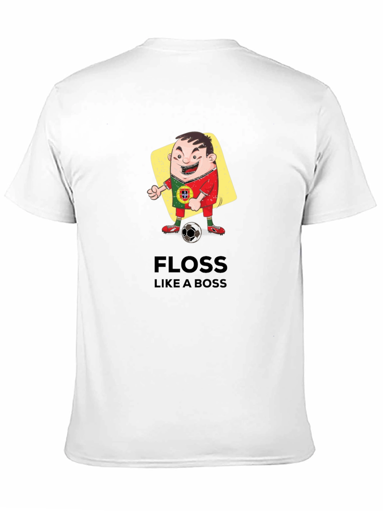 Portugal Soccer Floss Like a Boss Black T-Shirt
