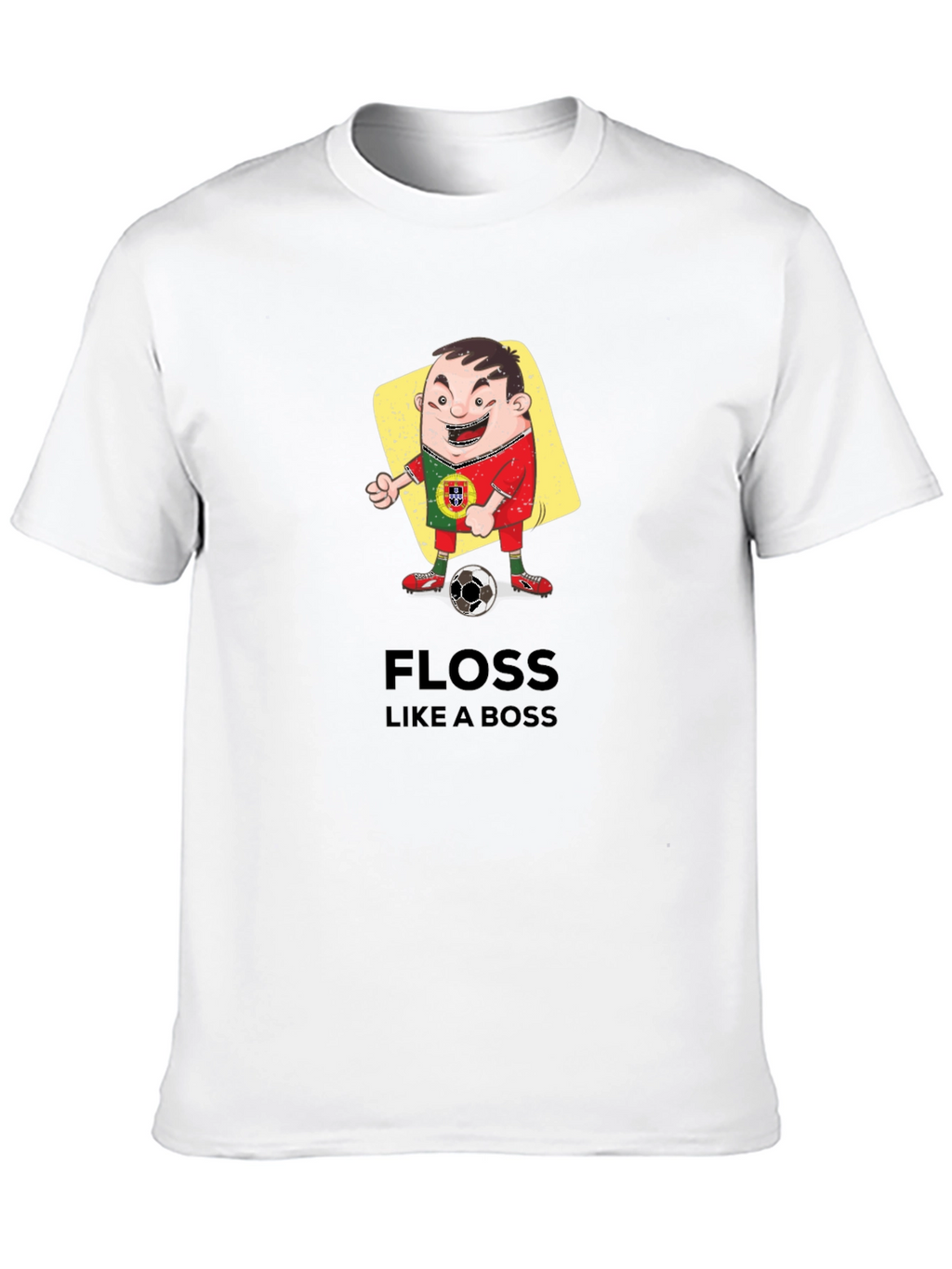 Portugal Soccer Floss Like a Boss Black T-Shirt