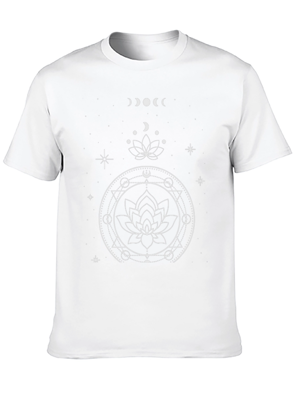 Celestial Lotus Graphic Tee - Black