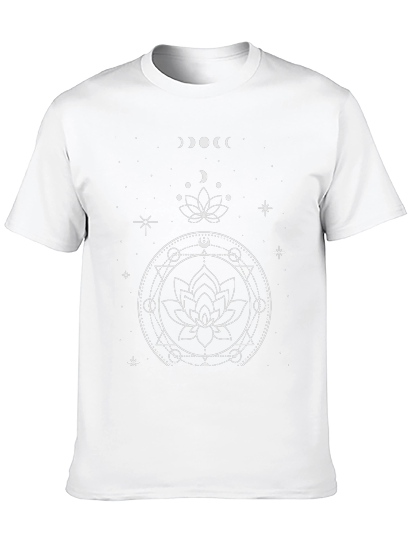 Celestial Lotus Graphic Tee - Black