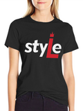 Style Graphic Print Black T-Shirt