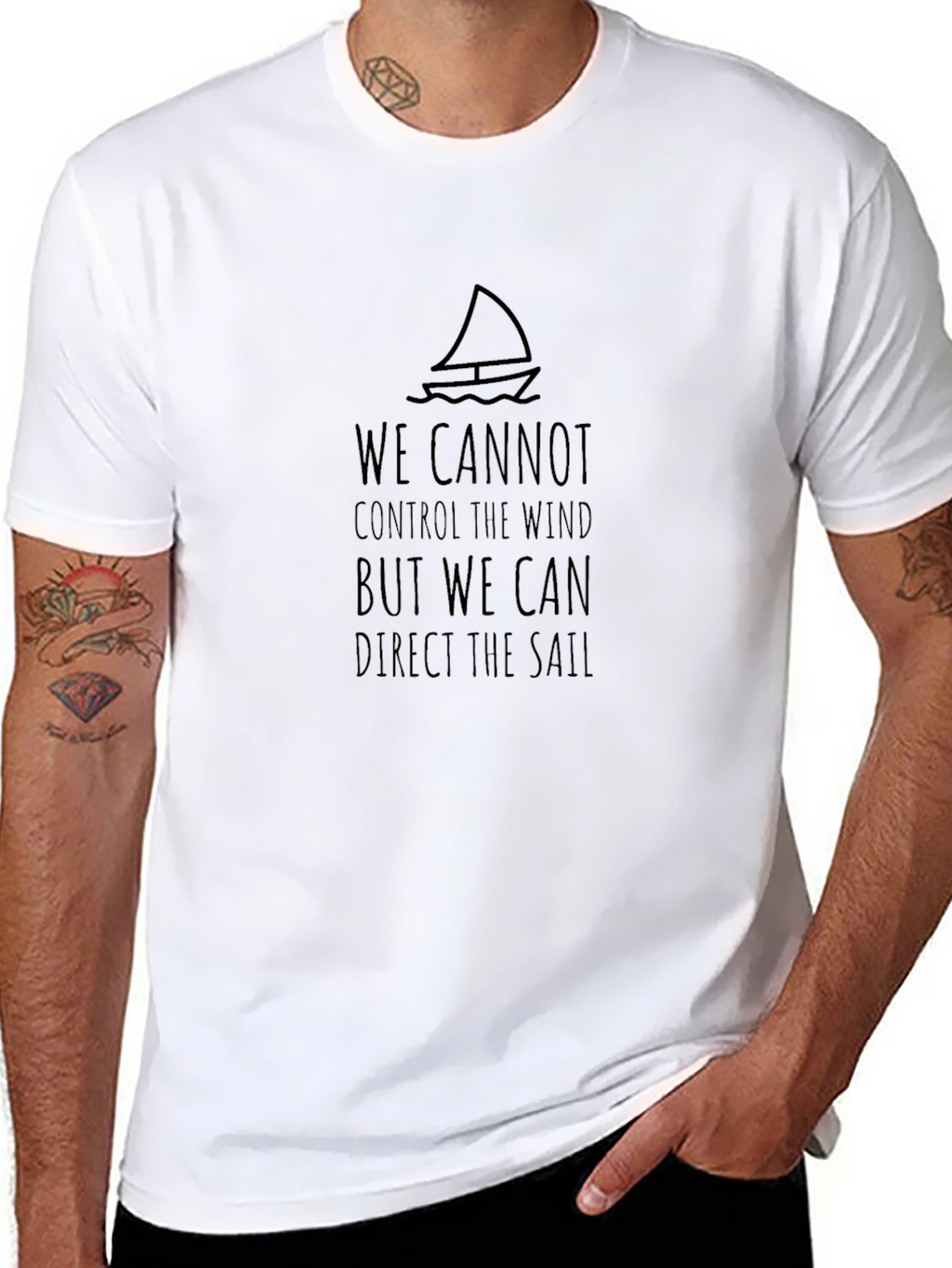 Sailing Quote Graphic T-Shirt - Inspirational Design