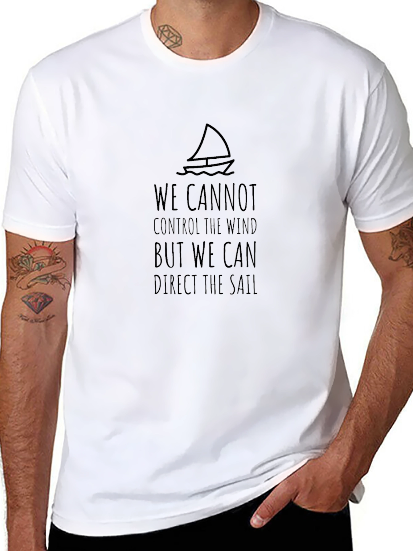 Sailing Quote Graphic T-Shirt - Inspirational Design