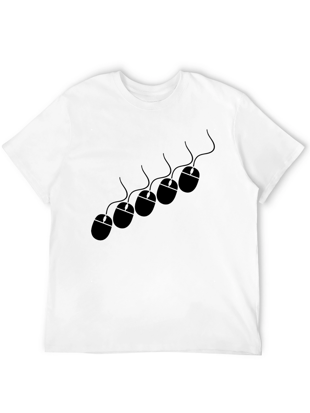 Novelty Mouse Pattern Black T-Shirt
