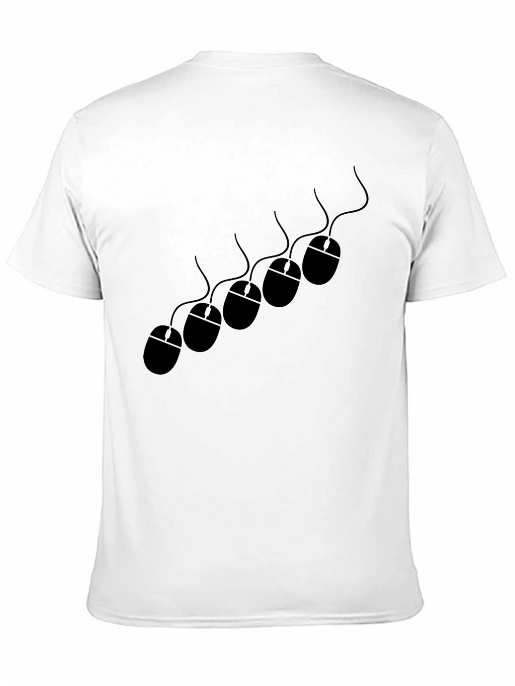 Novelty Mouse Pattern Black T-Shirt