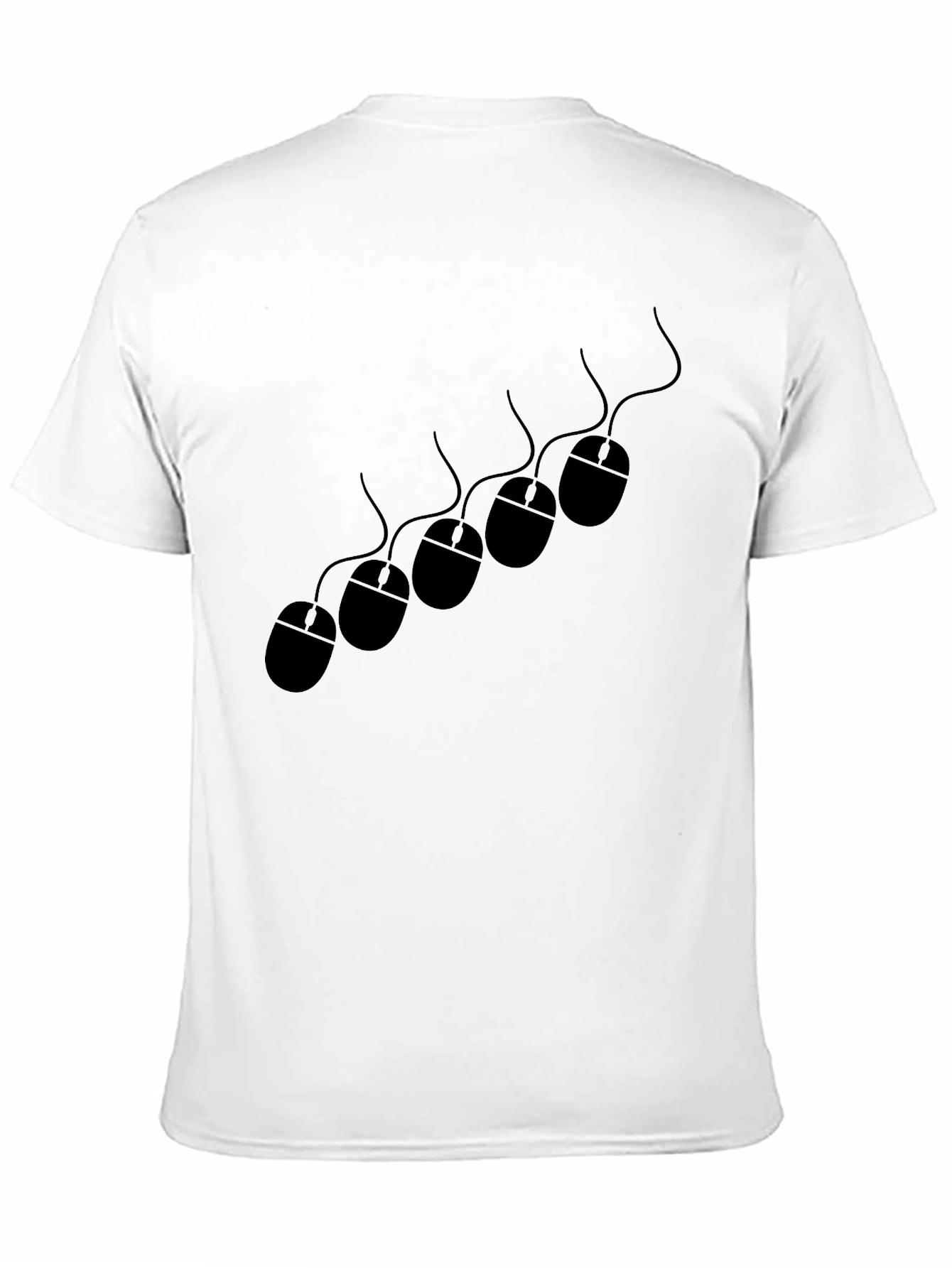 Novelty Mouse Pattern Black T-Shirt