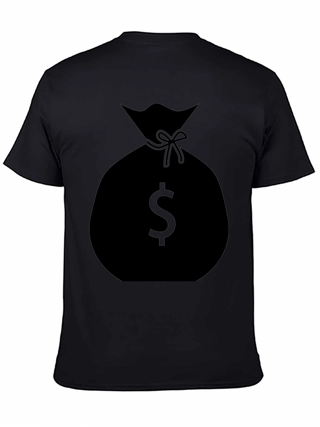 Money Bag Graphic T-Shirt - Black Crew Neck Tee