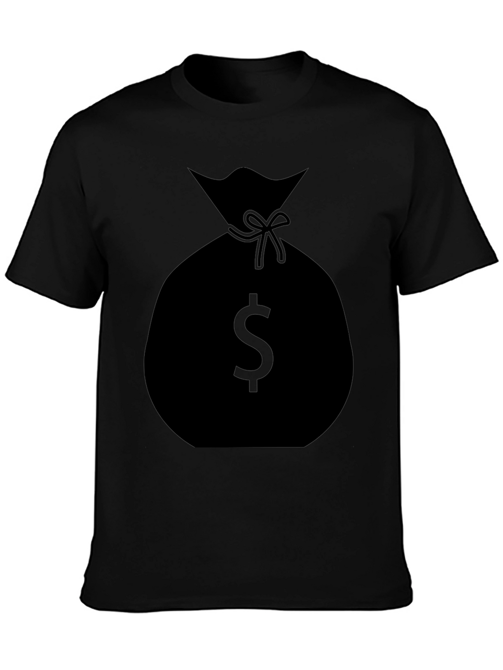 Money Bag Graphic T-Shirt - Black Crew Neck Tee