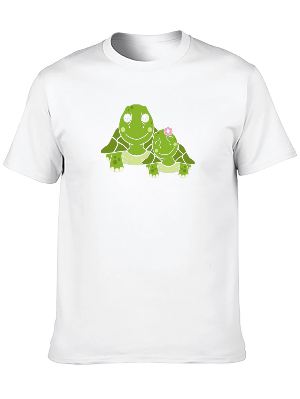 Turtle Mom & Baby Black Graphic Tee