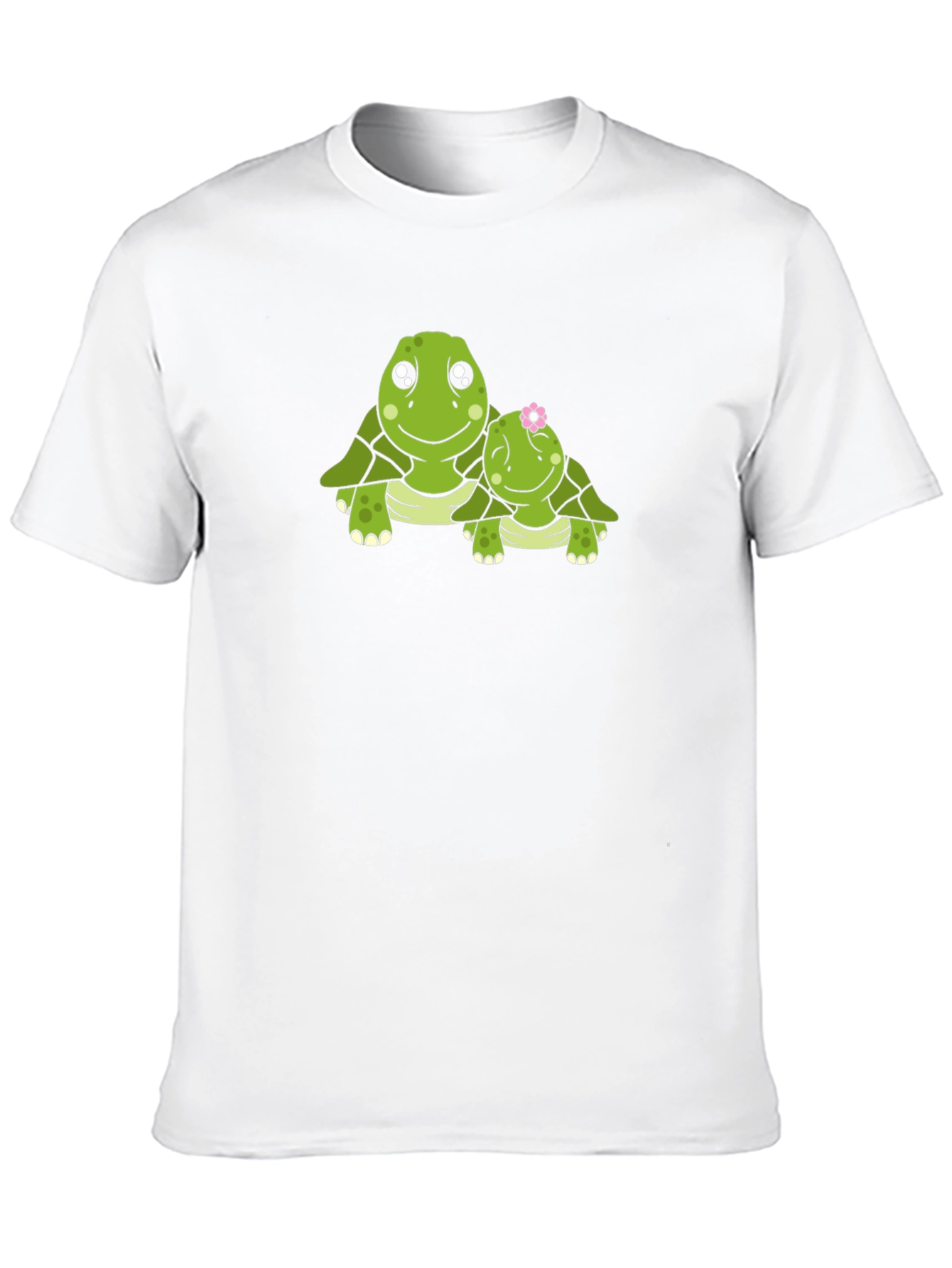 Turtle Mom & Baby Black Graphic Tee