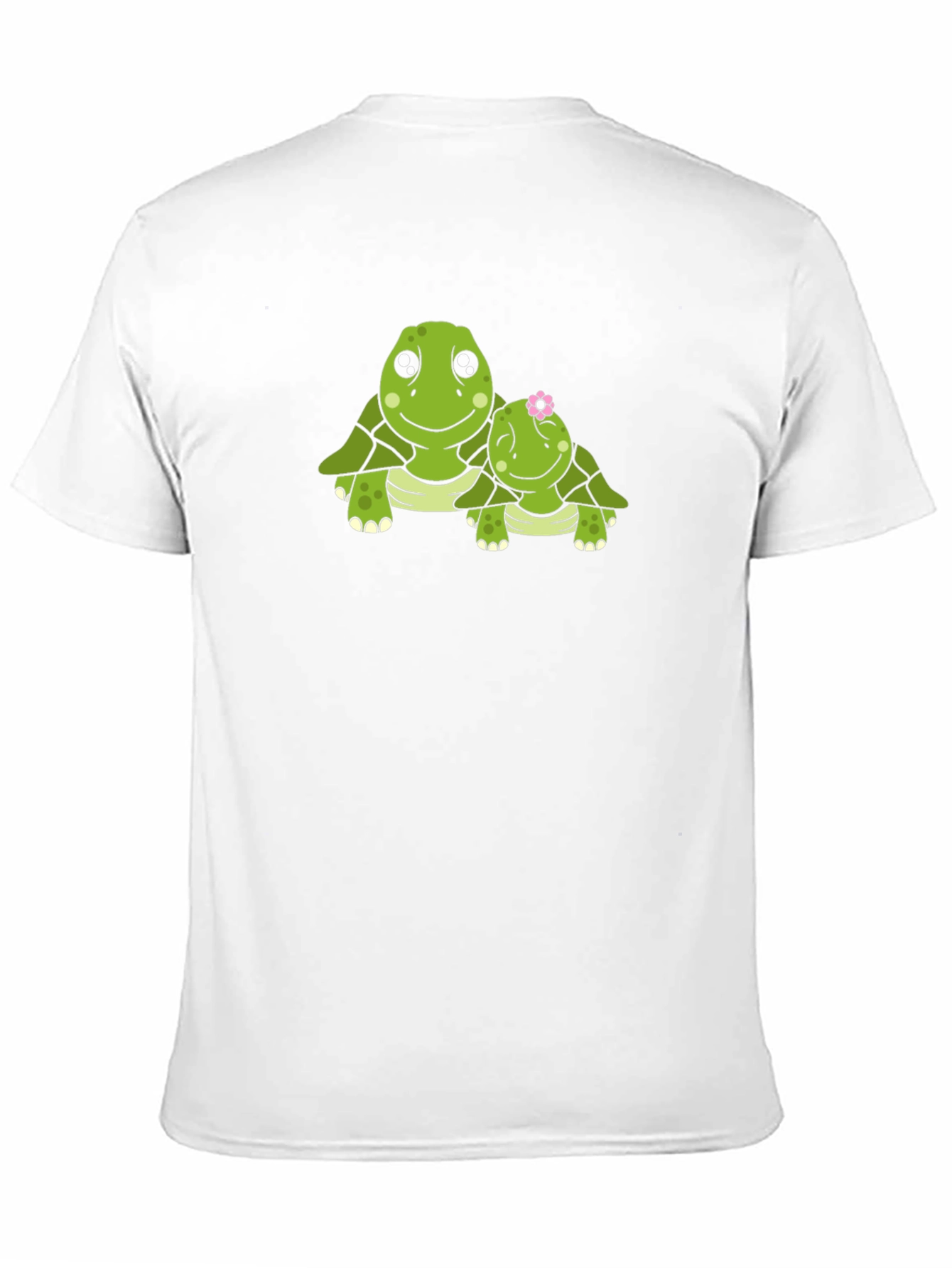 Turtle Mom & Baby Black Graphic Tee
