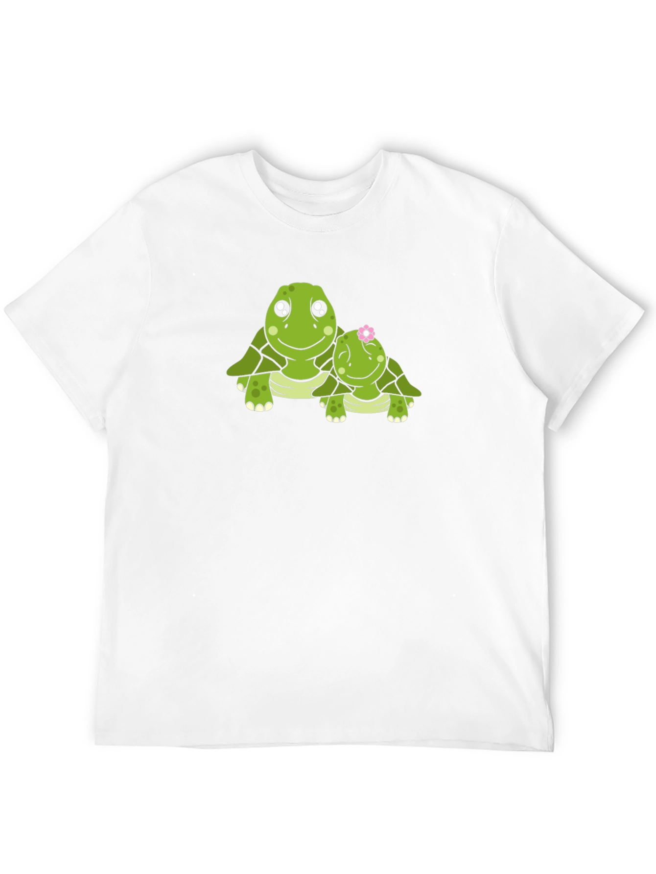 Turtle Mom & Baby Black Graphic Tee