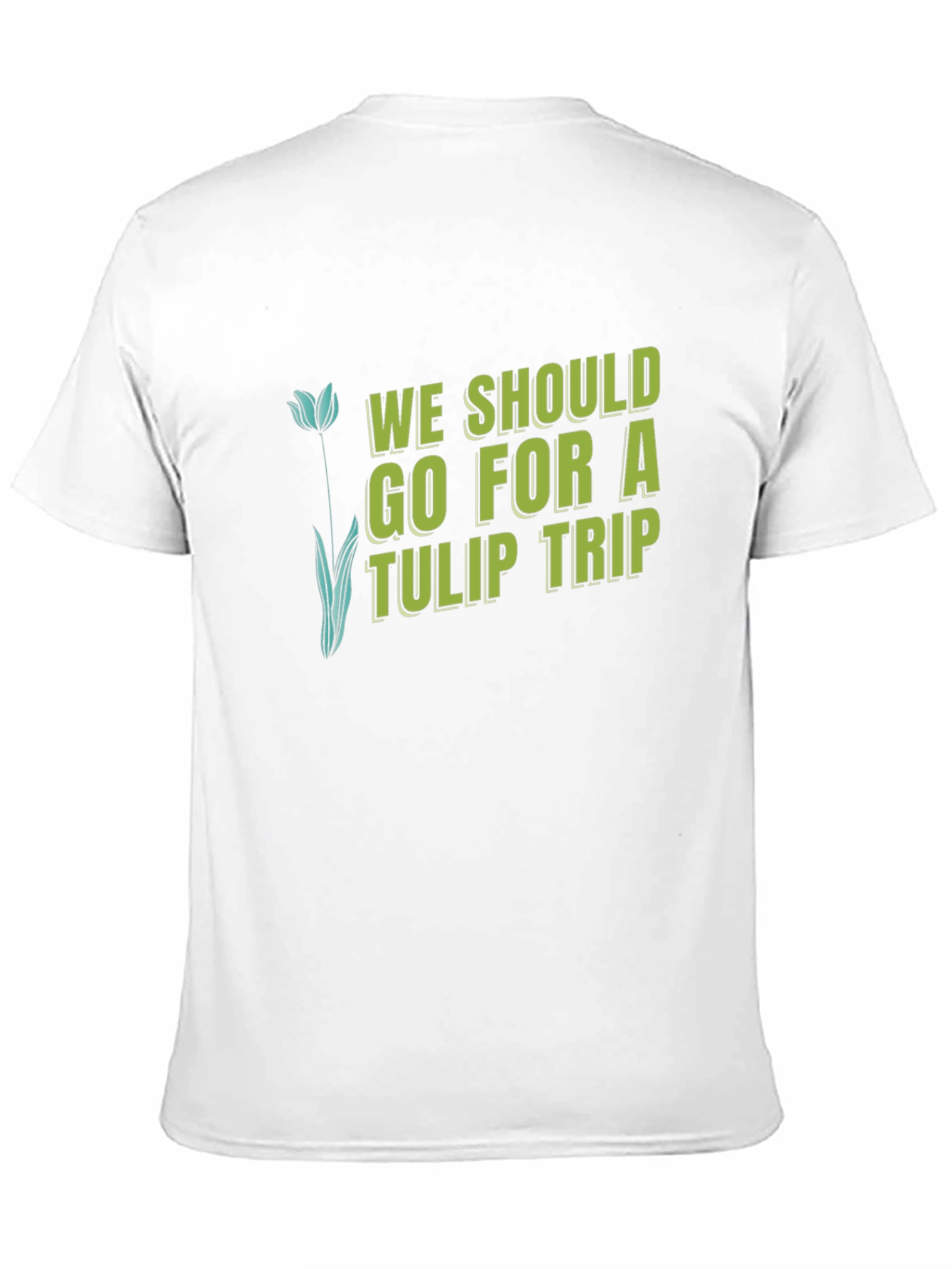 Tulip Trip Graphic Tee - Black Cotton T-Shirt