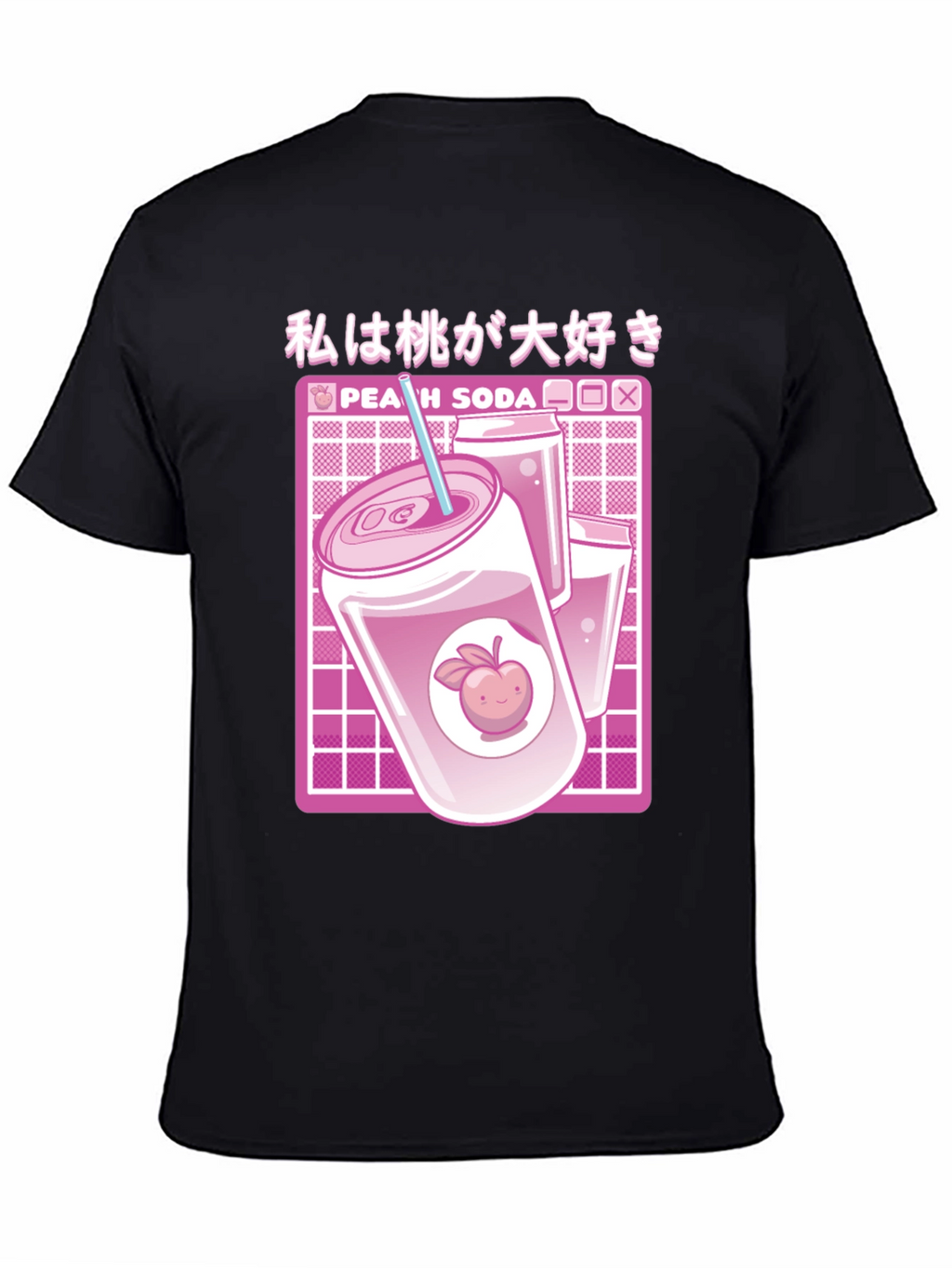 Peach Soda Anime Graphic T-Shirt