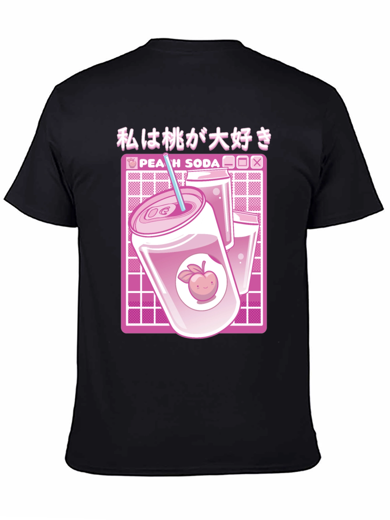 Peach Soda Anime Graphic T-Shirt
