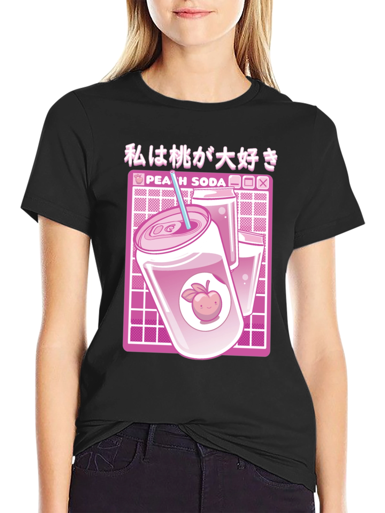 Peach Soda Anime Graphic T-Shirt