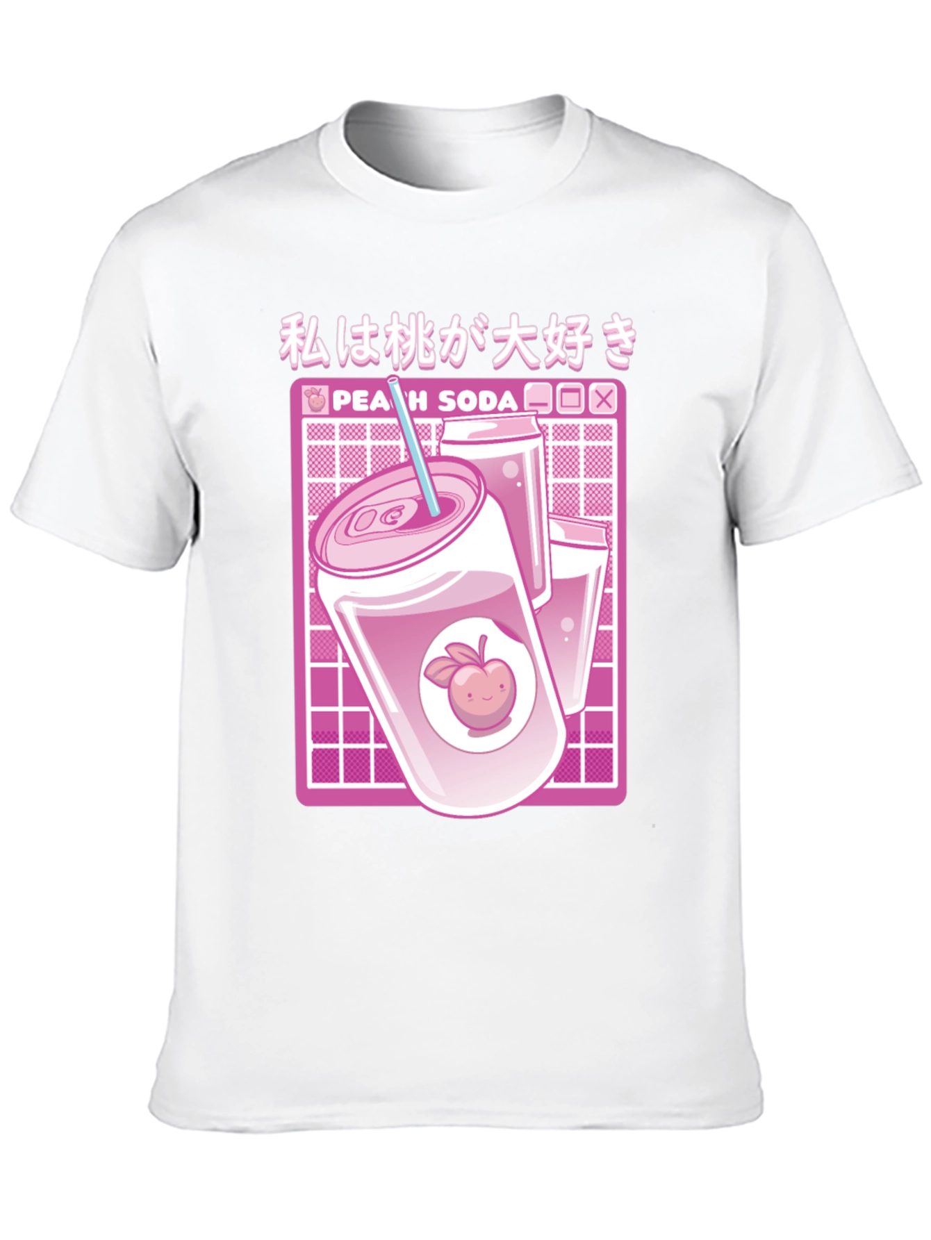 Peach Soda Anime Graphic T-Shirt