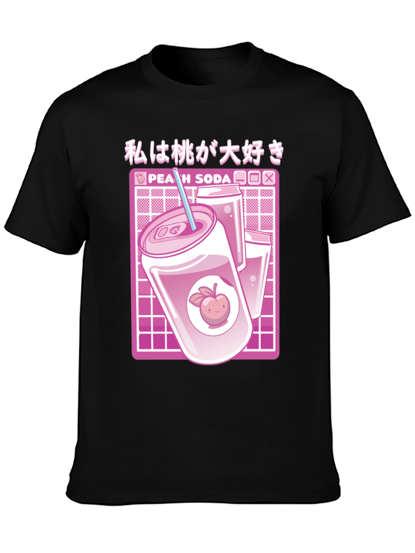 Peach Soda Anime Graphic T-Shirt