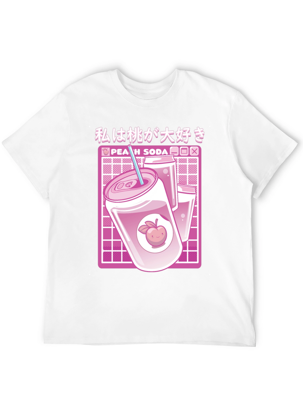 Peach Soda Anime Graphic T-Shirt