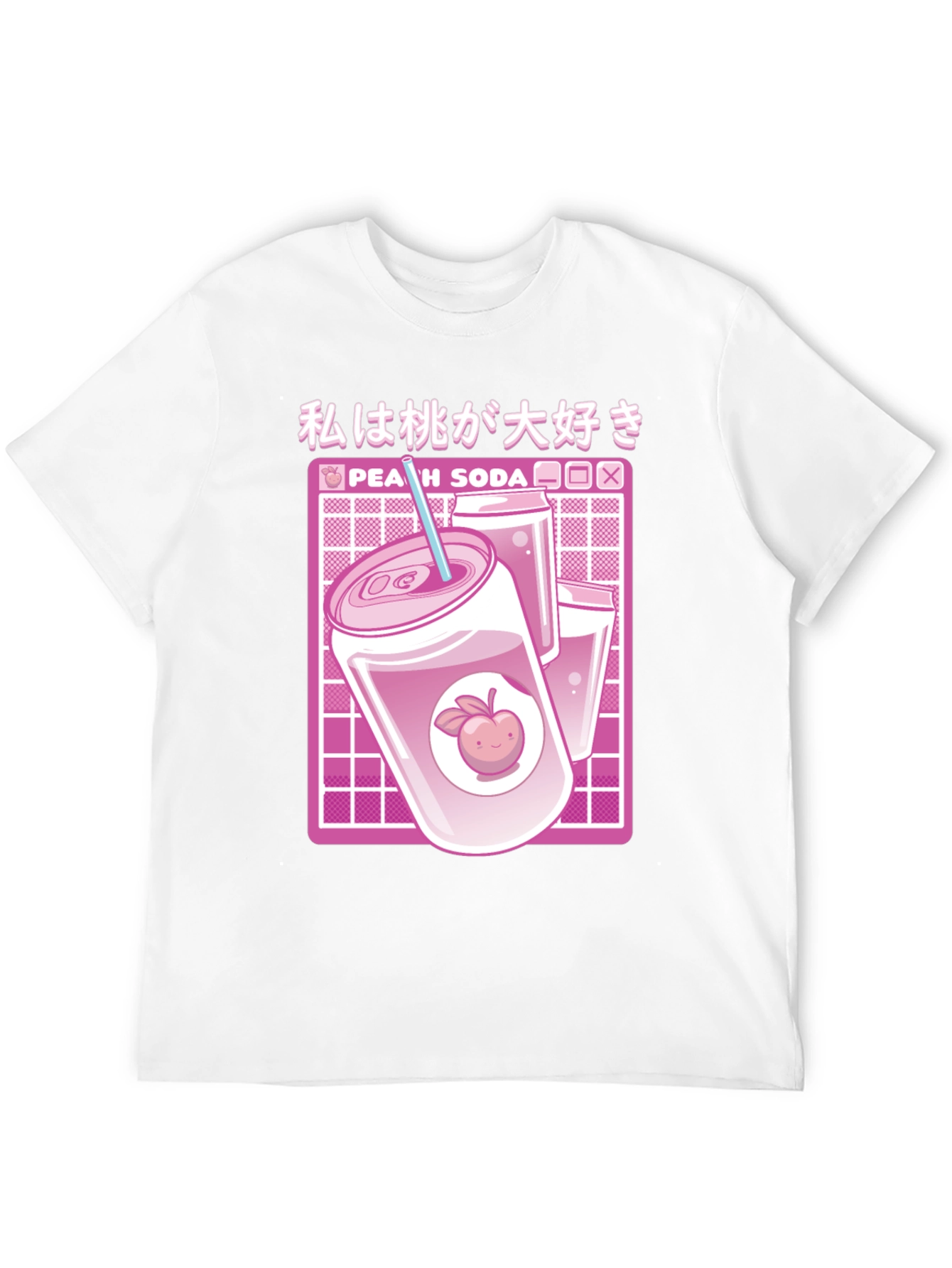 Peach Soda Anime Graphic T-Shirt