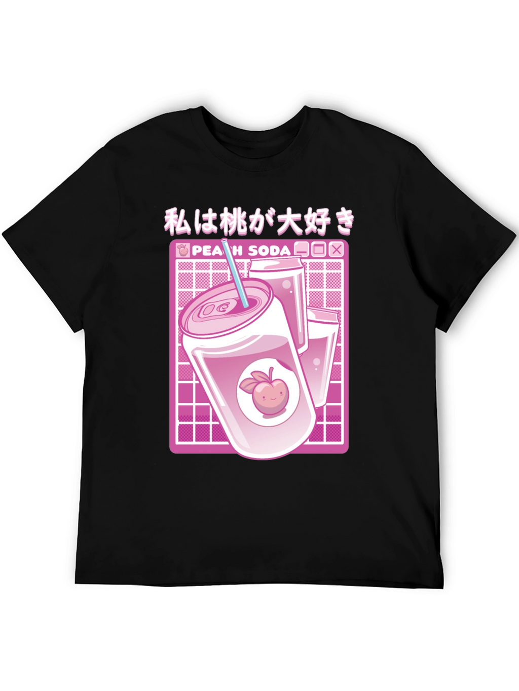 Peach Soda Anime Graphic T-Shirt