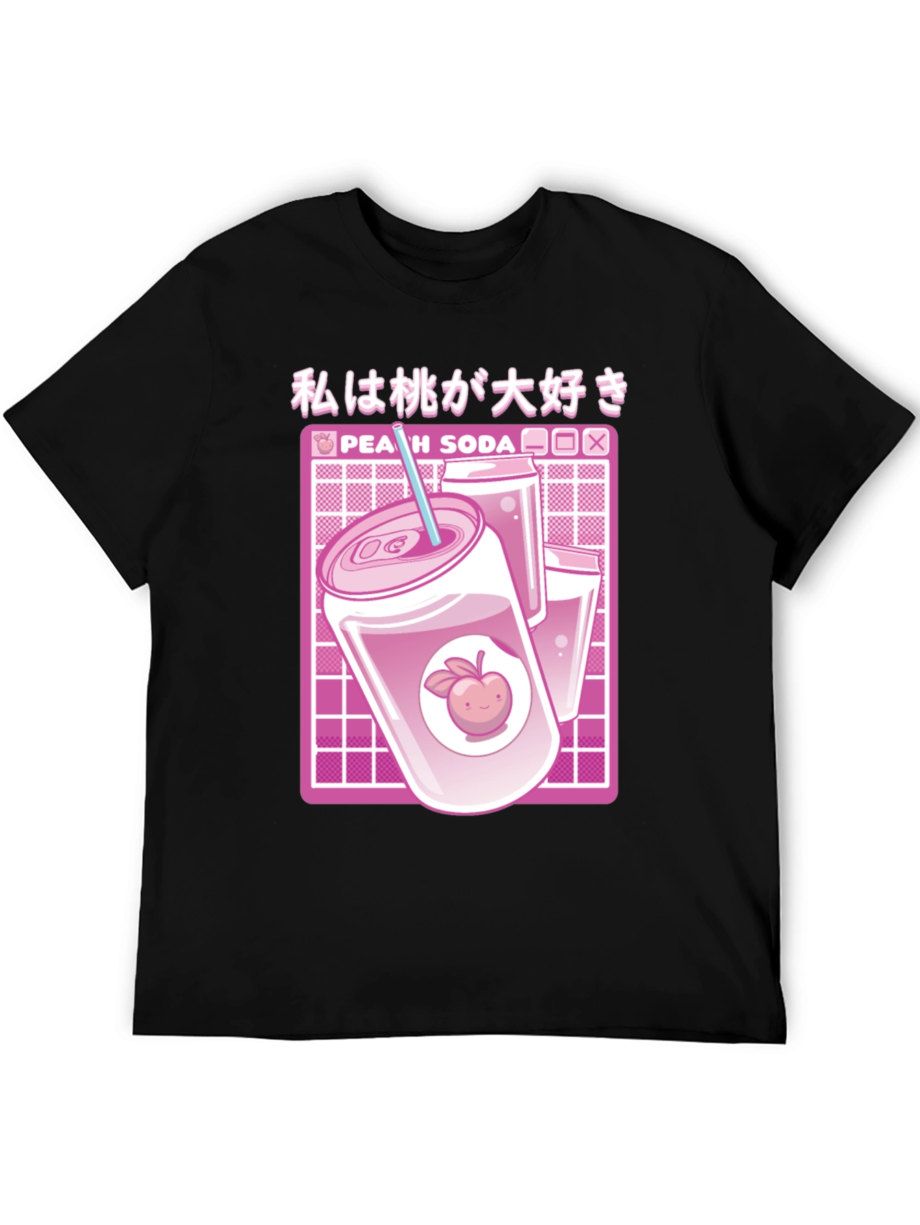 Peach Soda Anime Graphic T-Shirt