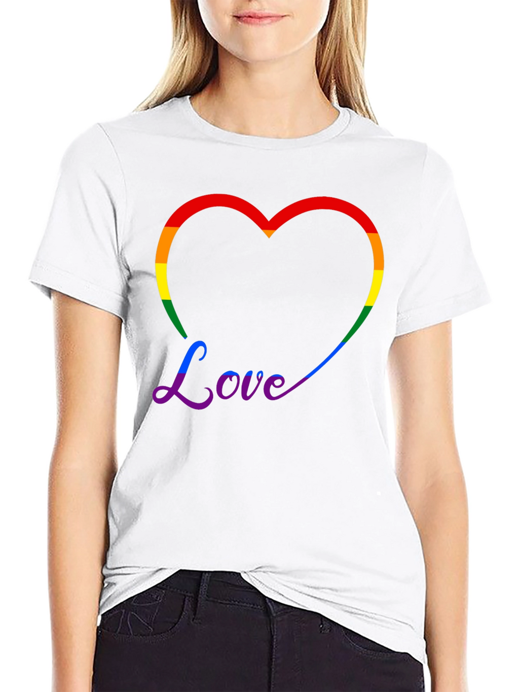Rainbow Heart Love T-Shirt