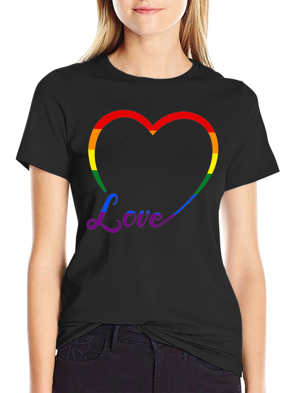 Rainbow Heart Love T-Shirt