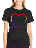 Rainbow Heart Love T-Shirt