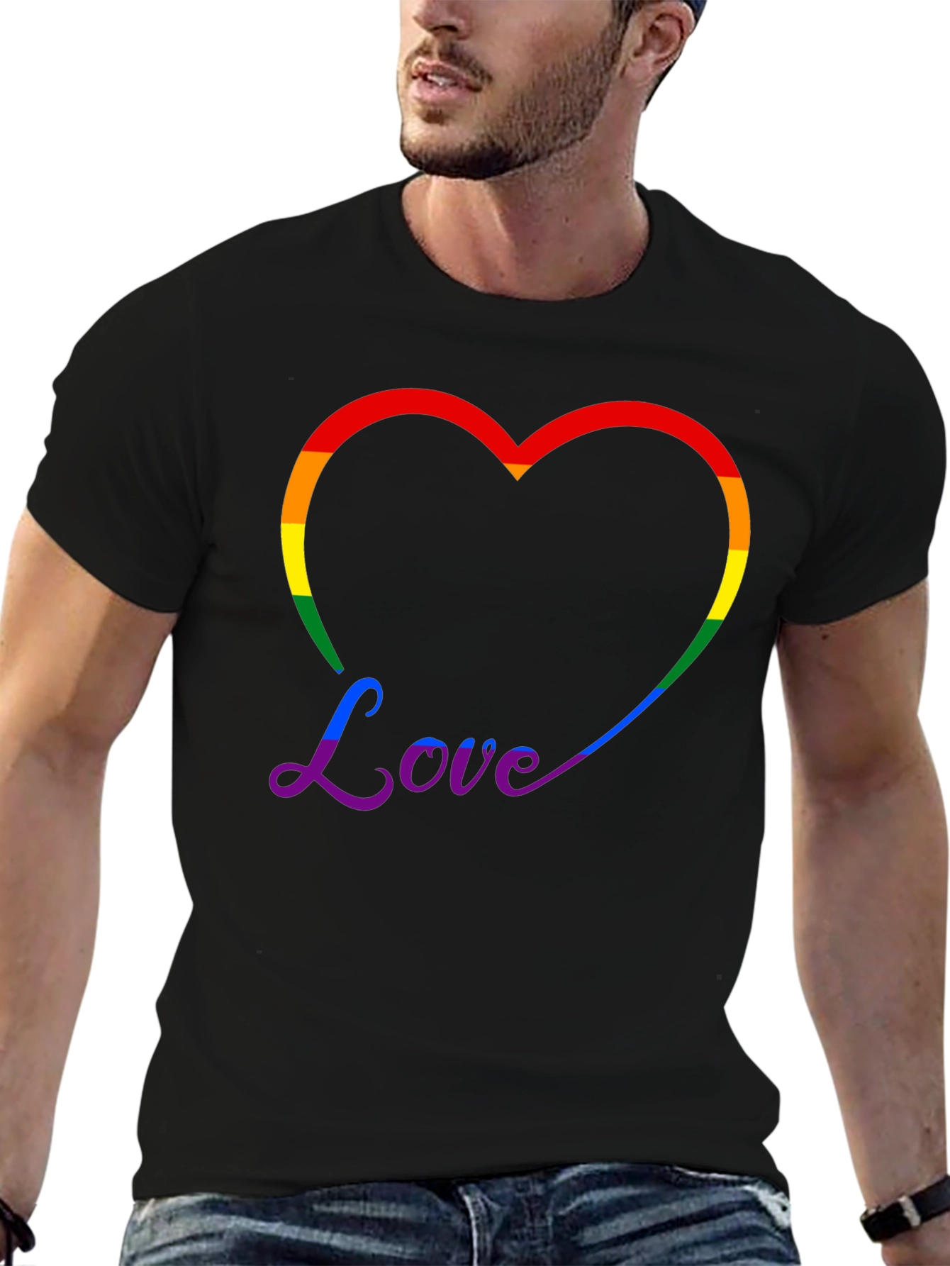 Rainbow Heart Love T-Shirt